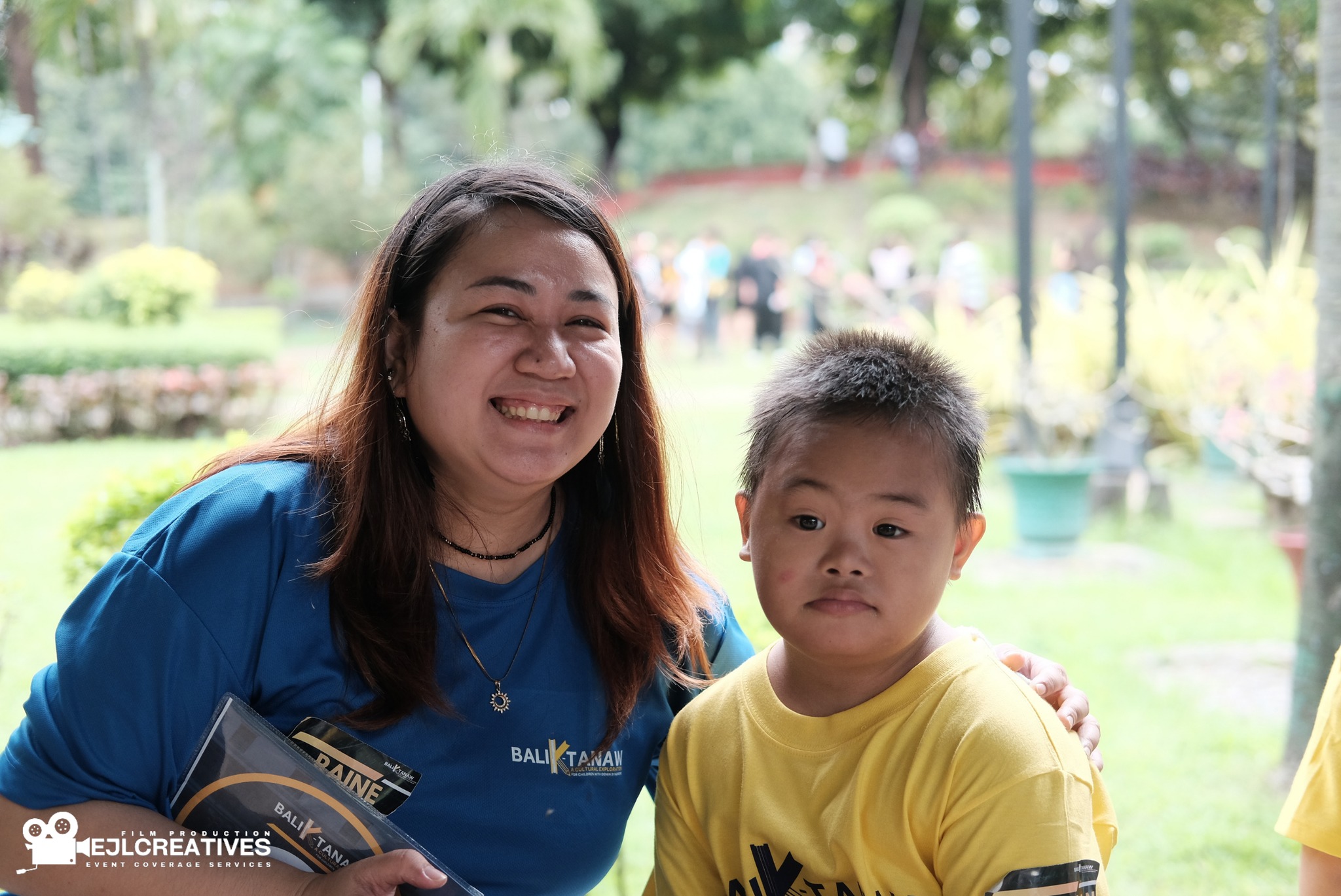 Volunteers interacting with community members